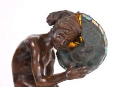 19th Century Fine Quality Bronze Figural Lamp - 2826508