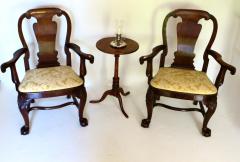 19th Century Fine Quality Pair of George I Style Arm Chairs English Circa 1850 - 3913260