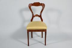 19th Century Fine Set of Four Biedermeier Walnut Chairs Vienna c 1825  - 3860952