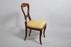 19th Century Fine Set of Four Biedermeier Walnut Chairs Vienna c 1825  - 3860954