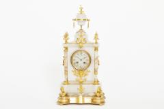 19th Century French Alabaster Gilt Mantel Clock - 2541829