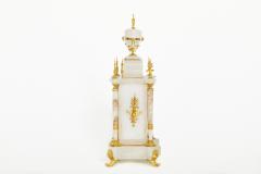 19th Century French Alabaster Gilt Mantel Clock - 2541834