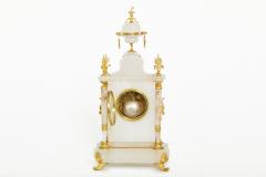 19th Century French Alabaster Gilt Mantel Clock - 2541838
