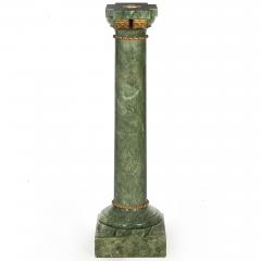 19th Century French Antique Neoclassical Green Marble Pedestal Column - 4502283