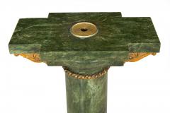 19th Century French Antique Neoclassical Green Marble Pedestal Column - 4502284