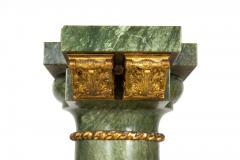 19th Century French Antique Neoclassical Green Marble Pedestal Column - 4502285