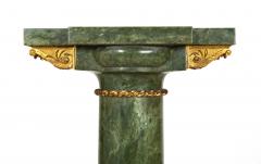 19th Century French Antique Neoclassical Green Marble Pedestal Column - 4502286