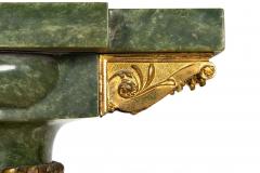 19th Century French Antique Neoclassical Green Marble Pedestal Column - 4502289