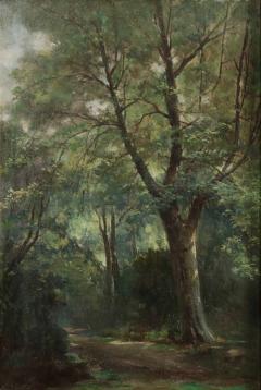 19th Century French Barbizon School Painting of a Forest Path - 734534