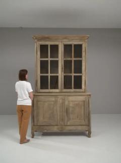 19th Century French Bleached Oak Vitrine - 3749643