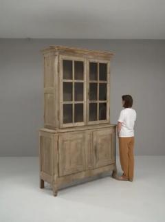 19th Century French Bleached Oak Vitrine - 3749654