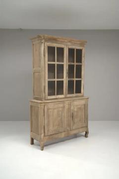 19th Century French Bleached Oak Vitrine - 3749672