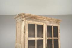 19th Century French Bleached Oak Vitrine - 3749675