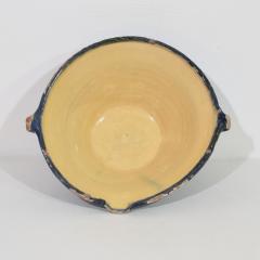 19th Century French Blue Glazed Terracotta Dairy Bowl or Tian - 4116262