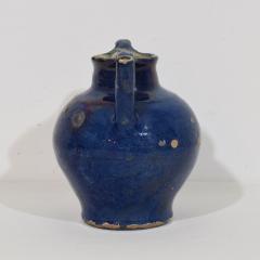 19th Century French Blue Glazed Terracotta Jug or Water Cruche - 4116242