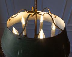 19th Century French Bouillotte Chandelier in Tole and Bronze - 4402378
