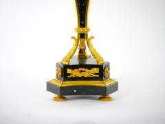 19th Century French Bronze Mounted Black Marble Pair Table Lamp - 3123208