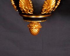 19th Century French Bronze Ormolu Mounted Patinated Empire Style Chandelier - 3307457