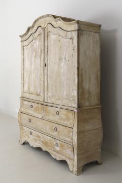 19th Century French Buffet Deux Corps Linen Press Cabinet In Original Patina - 757978