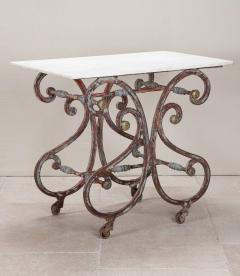 19th Century French Butchers Table with Marble Top - 4240429