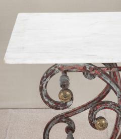 19th Century French Butchers Table with Marble Top - 4240433
