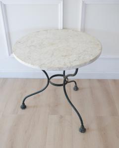 19th Century French Carrara Marble Garden Table - 4821263
