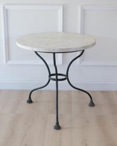 19th Century French Carrara Marble Garden Table - 4821264