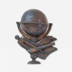 19th Century French Carved Oak Wall Fragment Depicting Scientific Instruments - 3800695