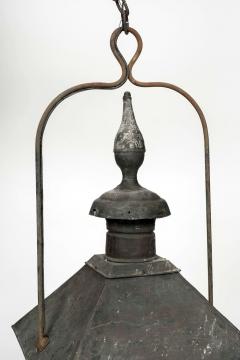 19th Century French Copper and Glass Paneled Lantern - 3609377