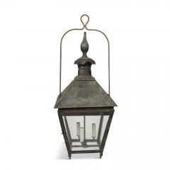 19th Century French Copper and Glass Paneled Lantern - 3609381