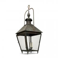 19th Century French Copper and Glass Paneled Lantern - 3609384