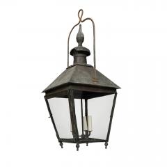 19th Century French Copper and Glass Paneled Lantern - 3609387