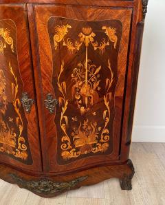 19th Century French Corner Cabinet with Rouge Marble Top - 2919104