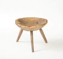 19th Century French Elm Shepherds Tripod Stool - 3152779