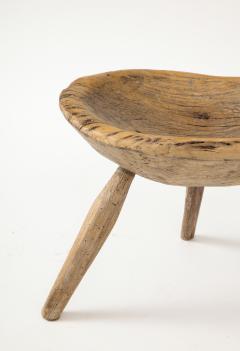 19th Century French Elm Shepherds Tripod Stool - 3152783