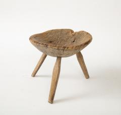 19th Century French Elm Shepherds Tripod Stool - 3152784