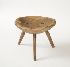 19th Century French Elm Shepherds Tripod Stool - 3152786