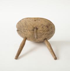 19th Century French Elm Shepherds Tripod Stool - 3152788