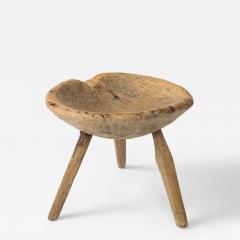 19th Century French Elm Shepherds Tripod Stool - 3153884