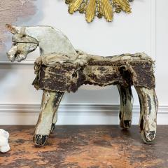 19th Century French Folk Art Horse on Wheels - 3362962