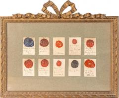 19th Century French Framed Collection of Seals and Stamps - 4014743