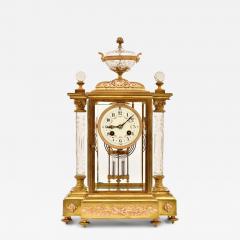 19th Century French Gilt Bronze Crystal Regulator Clock by Samuel Marti - 4319709