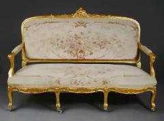 19th Century French Giltwood Aubusson Tapestry 7 Piece Salon Suite - 3701528