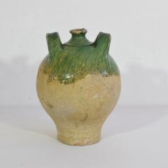 19th Century French Green Glazed Earthenware Jug or Water Cruche - 4115669