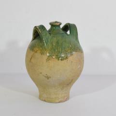 19th Century French Green Glazed Earthenware Jug or Water Cruche - 4115674
