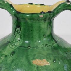 19th Century French Green Glazed Terracotta Jug or Water Cruche - 4115727