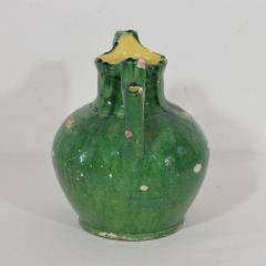 19th Century French Green Glazed Terracotta Jug or Water Cruche - 4115730