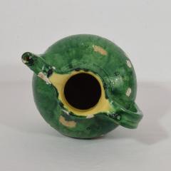 19th Century French Green Glazed Terracotta Jug or Water Cruche - 4115736