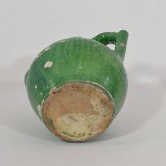 19th Century French Green Glazed Terracotta Jug or Water Cruche - 4115739