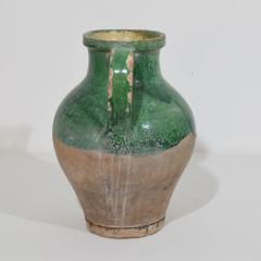 19th Century French Green Glazed Terracotta Jug or Water Cruche - 4115934